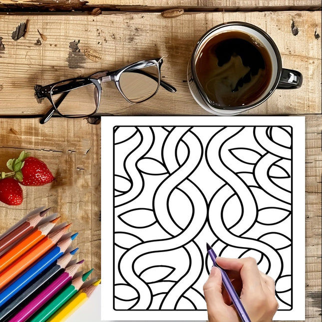 Mindfulness Patterns Bold-easy Coloring Book For Adults Cute Drawing Book Perfect Gift For Birthday Back To School Art Supplies