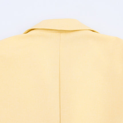 Spring And Autumn Linen Blended Minimalist Blazer