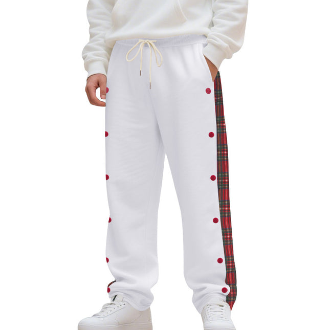 Simple Stitching Casual Sports Breasted Sweatpants