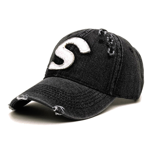 Soft Top Denim Baseball Cap Korean Couple Casual Peaked Cap