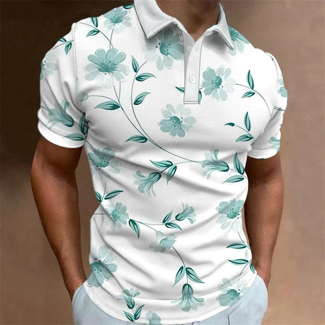 Men's Casual 3d Pattern Printed Short Sleeve