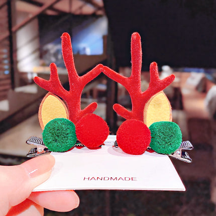 Christmas Hairpin Duck Clip Headdress Snowman Cute Antler Clip Hair Ornament