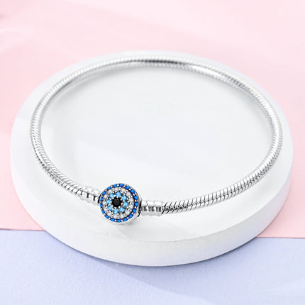 Koperbedekte Silwer Kruis Slangskakelarmband