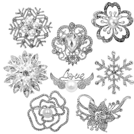 Minimalistiese Pêrel Blom Borsspeld Met Diamant Blom Bykomstigheid Speld