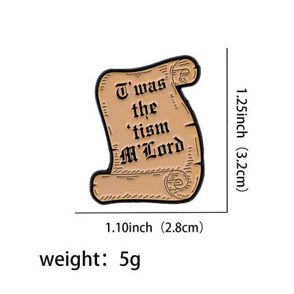 Kreatiewe Engelse Letter Ornament Medalje Klere Broche