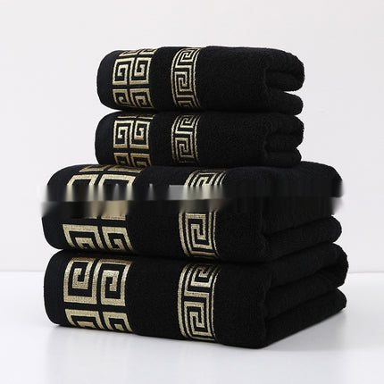Wye Satyn Jacquard Strand Katoen Badhanddoek