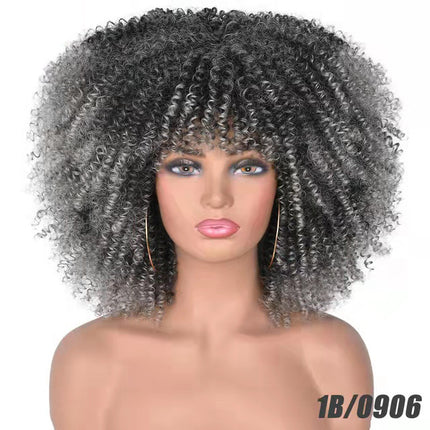 Afrika Krulhare Afro Pruik Hoofbedekking