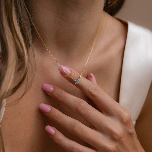 Oulike Blom- en Skoenlapperhangertjie-ketting