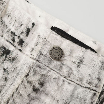 Men's Washed And Worn Jeans