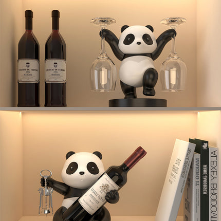 Panda Rooi Wynrak Versiering Wynkas Kombinasie Lig Luuks