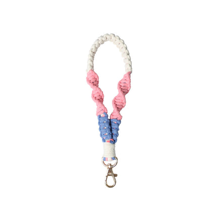 Creative Color Cotton String Woven Keychain Simple Cute Girl Style