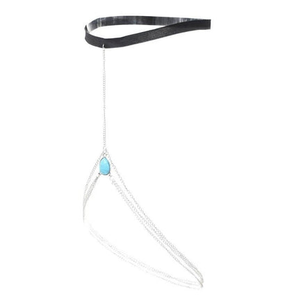 Eenvoudige Turkoois Dyketting Legeringsketting