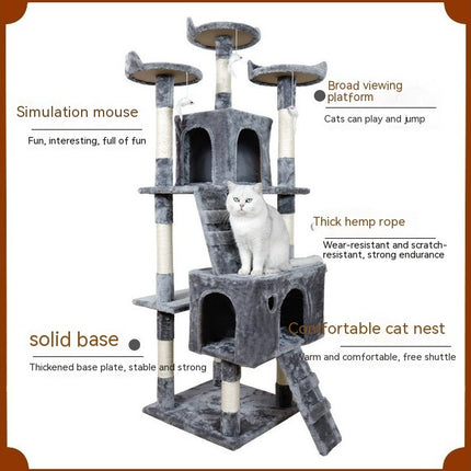 Large Cat Tree Cat Climbing Frame Integrated Jumping Platform Sisal Column