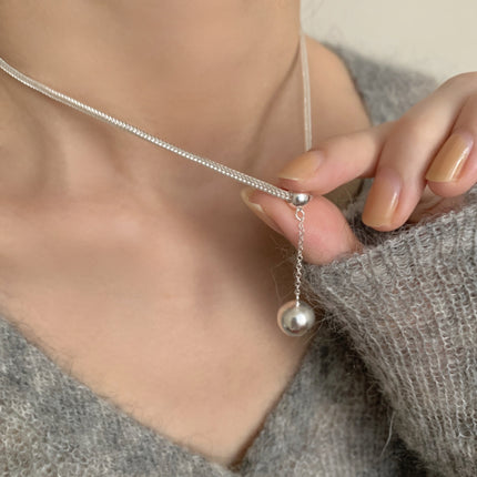 Modieuse Sferiese Halssnoer In S925 Sterling Silwer Vir Vroue