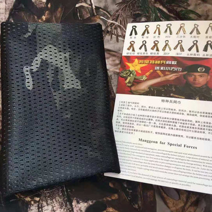 Camouflage Outdoor Net Scarf Camouflage Multicolor