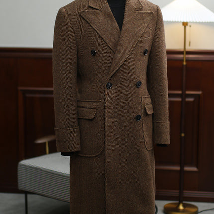 Padded Wool Polo Coat In Winter