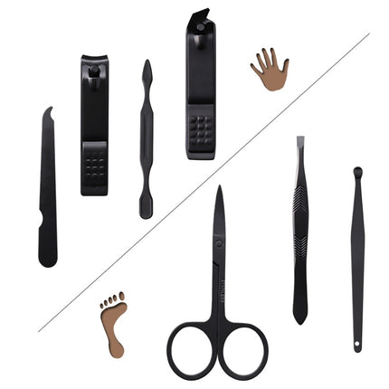 7 naelknippers Naelmanikuurstel mes wenkbroustel funksie Manikure Manikurestel