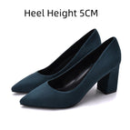 Heel Height 5CM / 34 / Navy blue