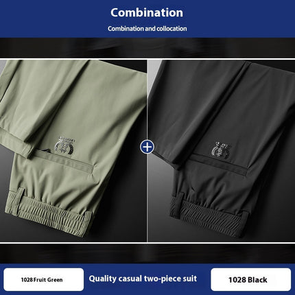 Fashion Personality Ice Silk Quick-drying Men's Trousers