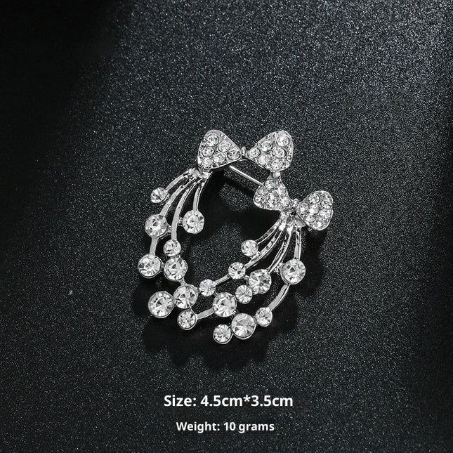 Minimalistiese Pêrel Blom Borsspeld Met Diamant Blom Bykomstigheid Speld
