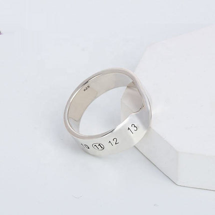 Simple Design Ring Wide 925 Sterling Silver For Women
