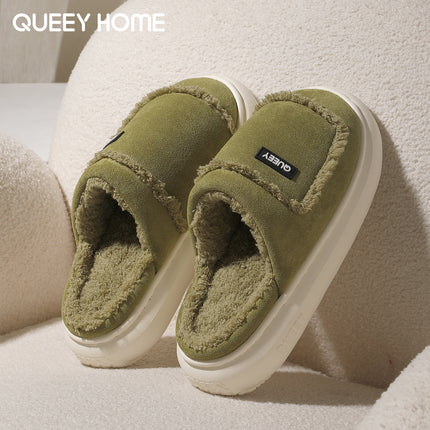 Vroue se Warm Glyvaste Suede Katoenpantoffels