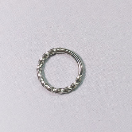 Stainless Steel Nose Ring Earrings 316L Closed Ring  Ring Coil Twisted Twisted Rope Piercing Jewelry