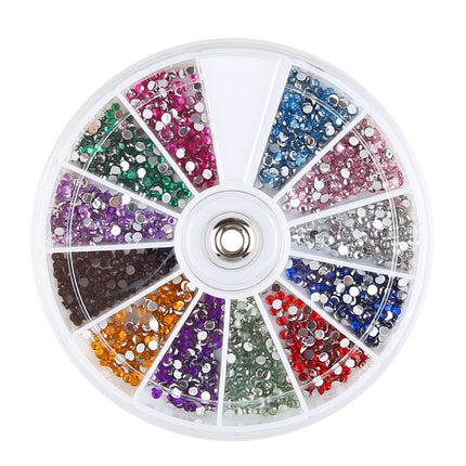 Diamant vals naels huishoudelike rhinestones 12 kleure