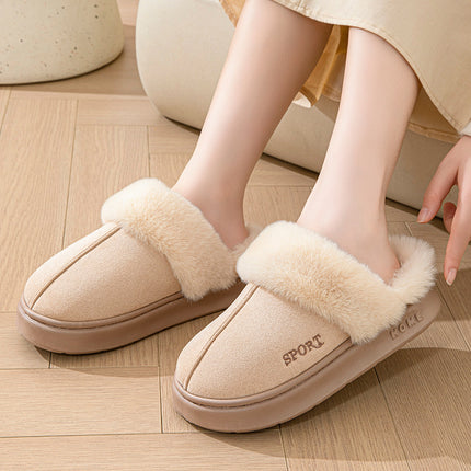 Eva Faux Suede Warm Home Slippers For Women
