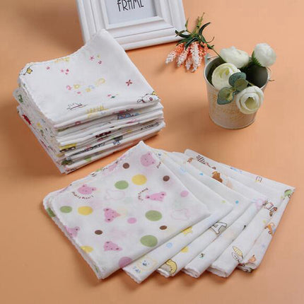 10 X Baby Gauze Muslin Square Newborn Cotton Bath Wash Soft Handkerchief
