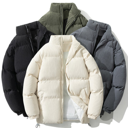 Men's Down Cotton-padded Coat Stand-up Collar Thick Leisure Warm Cotton-padded Outer