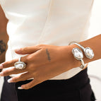 03 White K Bracelet Ring 5487