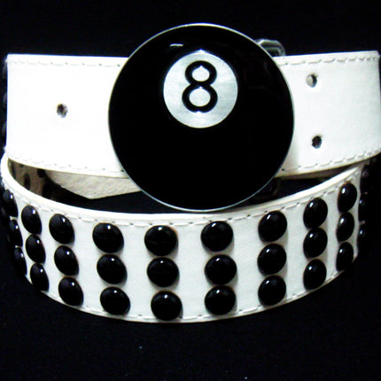 Men's Belt New Black 8 Graffiti Riveted Pant Strap