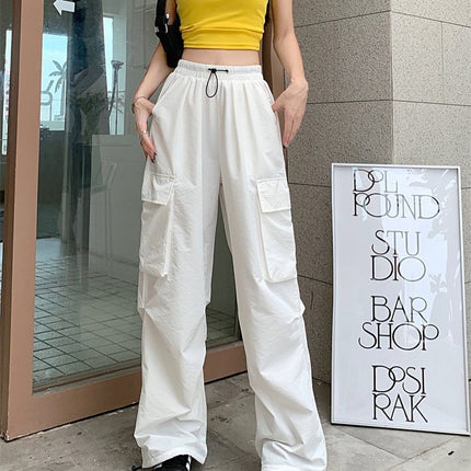 Ultra-thin Wide-leg Design Ankle-tied Dancing Trousers Summer