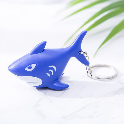 Shark LED Light And Sound Keychain Birthday Gift Couple Phone Pendant