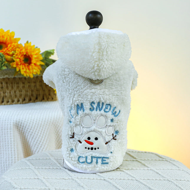 Pet Clothes Dog Cat Clothing Clothing Christmas Fluffy Jacket Claw Snowman