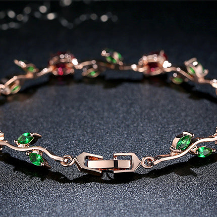 Geplateerde kristal damesarmband