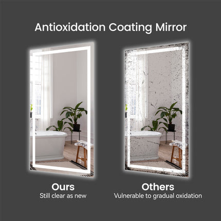 20 Inch X 28 Inch LED Bathroom Mirror