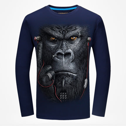 3D printed long-sleeved T-shirt men