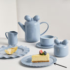 Blue / 19cm wave dessert plate