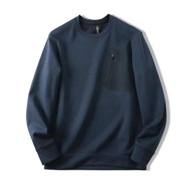 Outdoor Men's Air Cotton Warm And Comfortable Sports Casual Round Neck Pullover Sweater