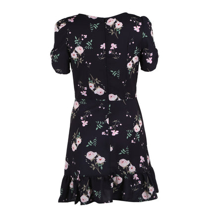 Printed v-neck dress