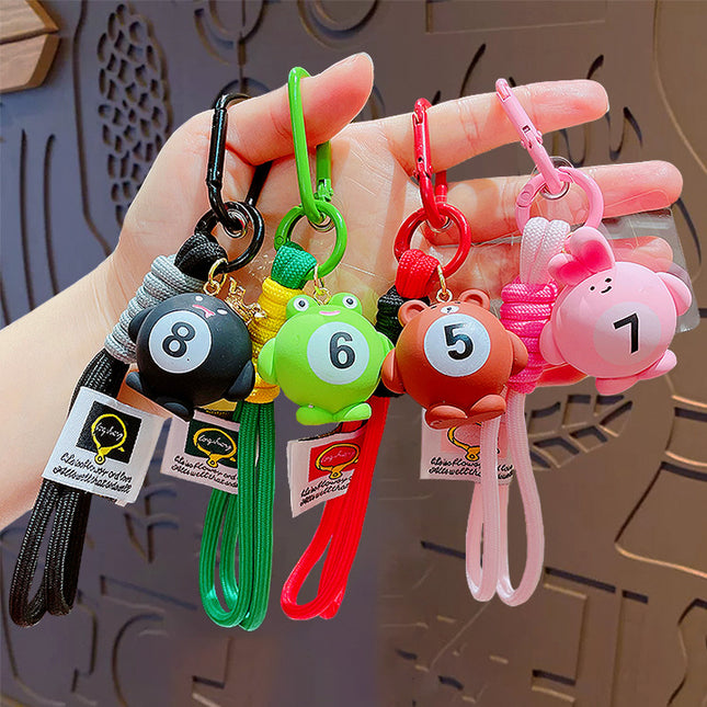 Tekenprent Snoeker Biljart Sleutelhanger Handsak Hanger