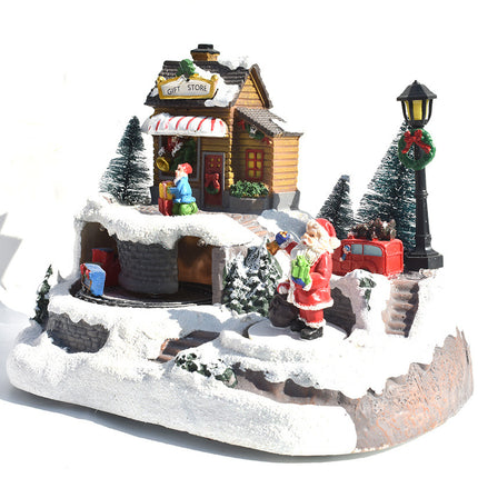 Christmas Glowing LED Light Music House Christmas Decorations