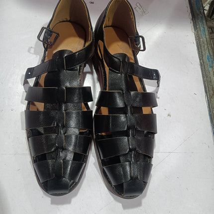 Colorblock Men's Sandal Stitched Faux Leather