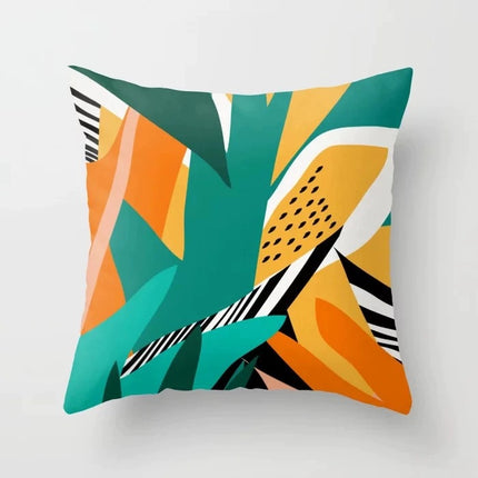 Abstrakte geometriese portret kussingsloop huisbank kussing kussinghoes