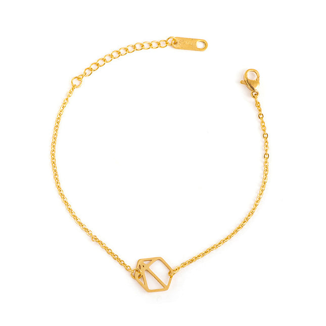 Factory Direct Sale Simple Irregular Hollow Polygonal Pendant Bracelet