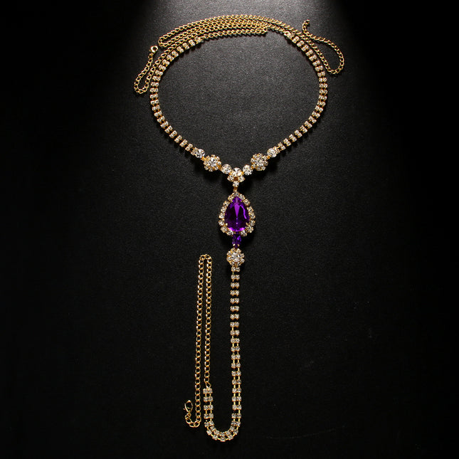 Pers Diamant Druppel Onderbroekketting Nagklub Sexy