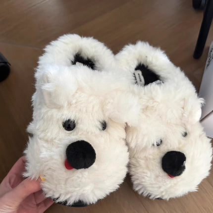 Scrawl Puppy Herfs Warm Toegemaakte Toon Binnenshuise Tuis Katoen Pantoffels