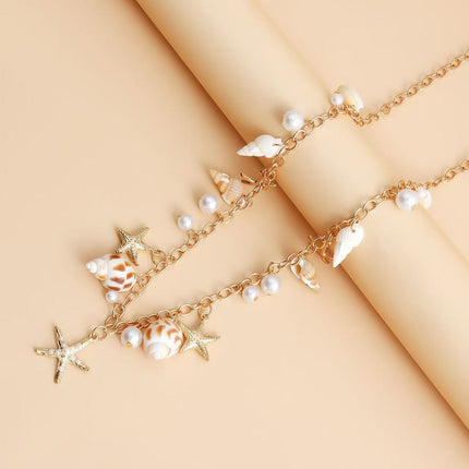 Somers Strand Skulp Vroue Middellyf Ketting See